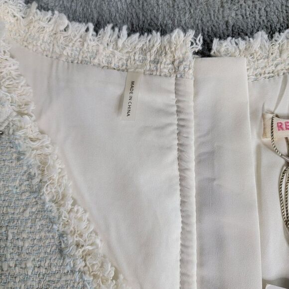 Rebecca Taylor Zip Tweed Combo Dress Sleeveless Size 10 Frayed‎ Edges Zippers - Picture 4 of 14